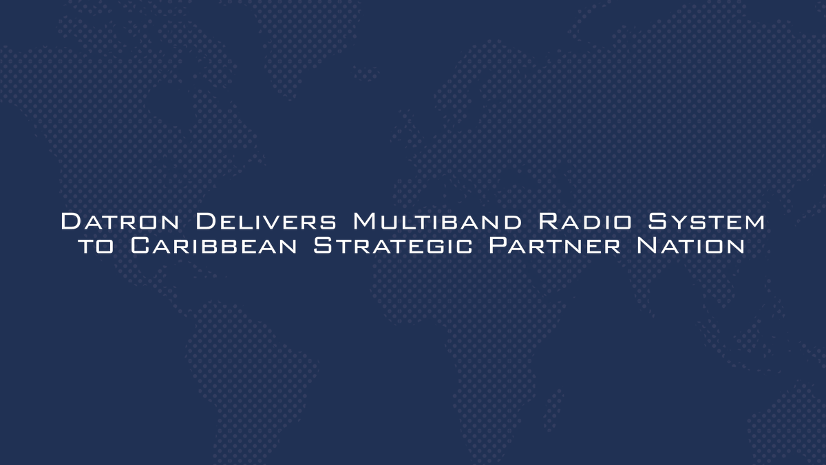 CyberluxC's tweet photo. Datron Delivers Multiband Radio System to Caribbean Strategic Partner Nation

Learn More: https://t.co/0wJ9h6bdJL

#CyberluxDefense #DatronWorldCommunications $CYBL https://t.co/mEm5xuj9DD