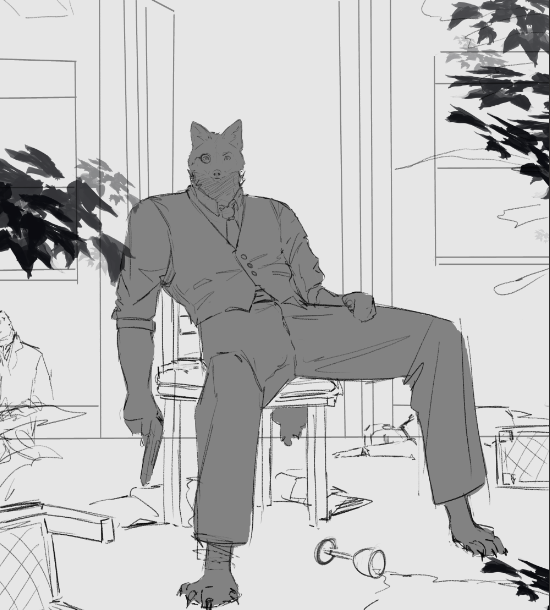 furalicious2's tweet photo. Fox - Villa sketch https://t.co/uB8fqRmNJu