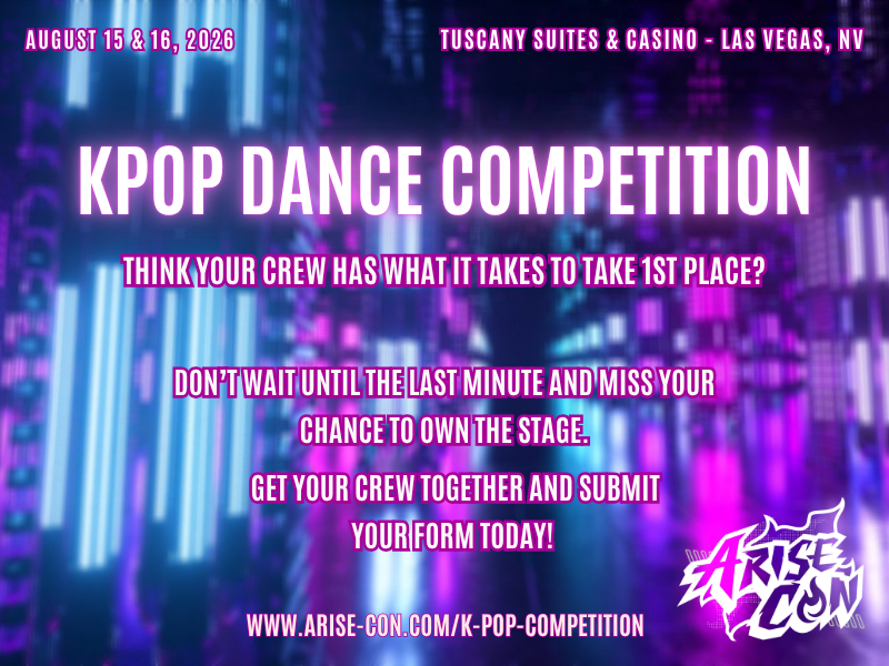 AriseCon's tweet photo. It's not too late to register!

All competing crew members get complimentary access to Arise Con for the weekend!

Let’s show Vegas what the K-Pop community is made of!

#arisecon #ariseconlasvegas #animeconvention #kpop #kpoplasvegas #lasvegas https://t.co/6DBqcScaBQ