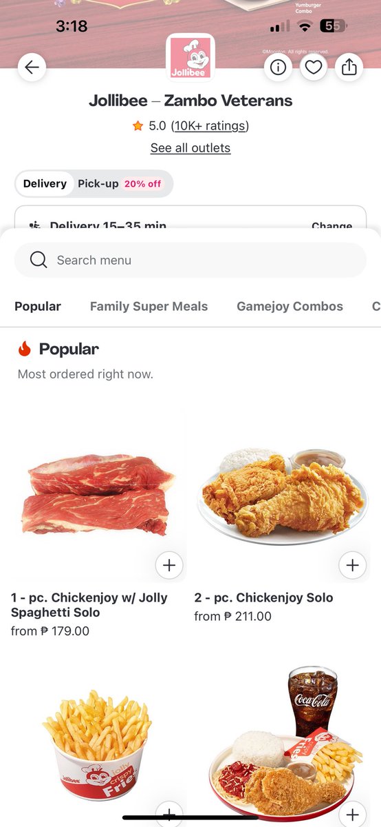 ashthorea_'s tweet photo. Foodpanda app Zamboanga City,
Ano tooooo??? HAHHAHAHAH
#foodpanda #zamboangacity  #jollibee  #menu https://t.co/EIZKDxAPYq