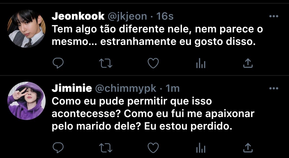 thvredhs's tweet photo. #jikookau | Apart.
Jimin e Jaheon cruzam o caminho um do outro pela primeira vez. Para enganar seu alfa, Jaheon propõe um plano cruel: que Jimin ocupe seu lugar. E para salvar a mãe doente, Jimin não tem escolha a não ser aceitar. Ele só não esperava se envolver demais com a família que não lhe pertencia.