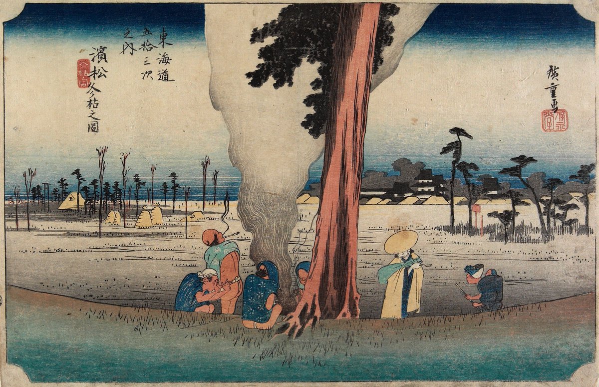 Hamamatsu, Winter Scene, from Fifty-three Stages of Tokaido, by