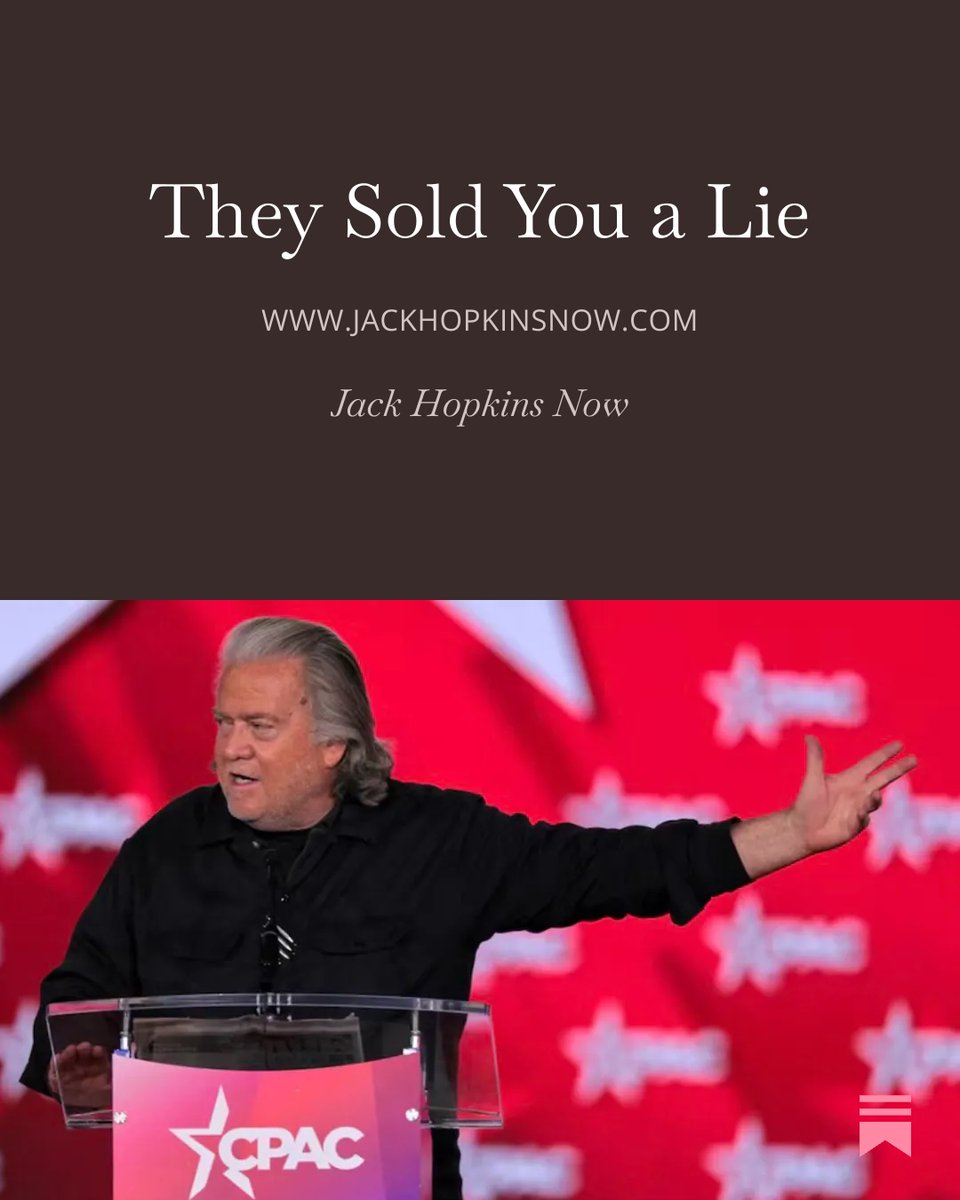 thejackhopkins's tweet photo. The most dangerous idea in America right now isn't a conspiracy theory. 
It's the belief that nothing can be done. 
Once people believe they're powerless, the game is over. 
That's the lie I tackle in today's piece. 
"The future belongs to the people who keep acting long after everyone else gives up."
https://t.co/77NeBziyWQ