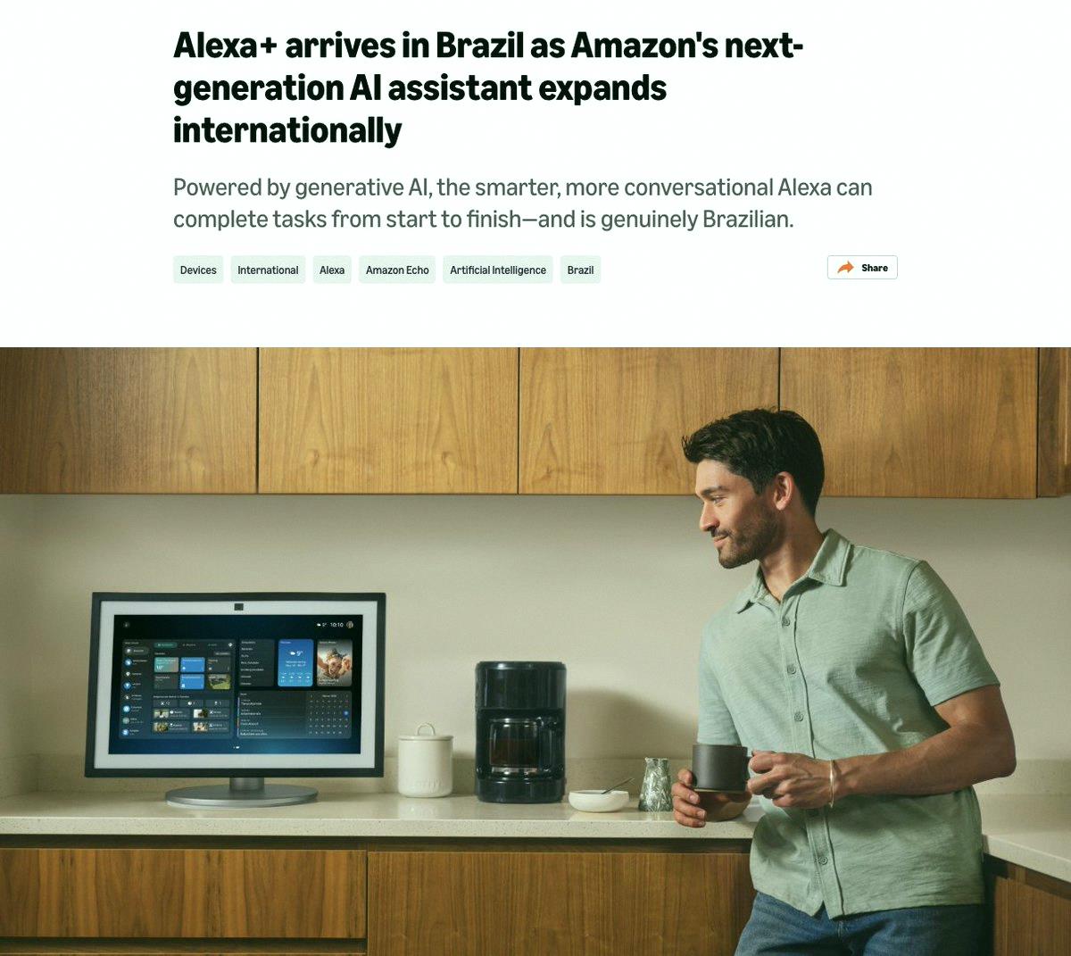 __qvA's tweet photo. AmazonのAIアシスタントAlexa+、$AMZNが世界中にもっと展開していくみたいだね🔍 https://t.co/RkqRfC6Muw