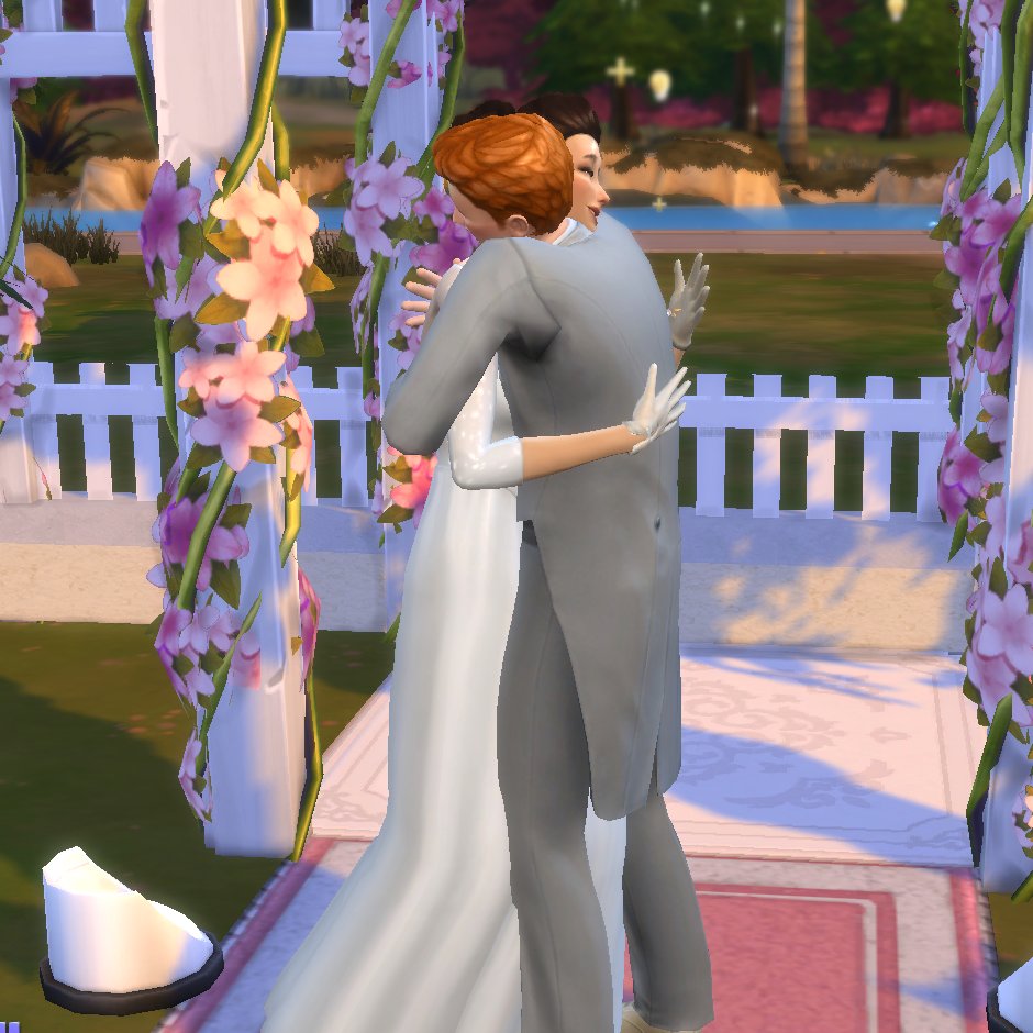 cozyromione's tweet photo. ship so good I had to marry them on the sims 4 https://t.co/6F7l80HSPg