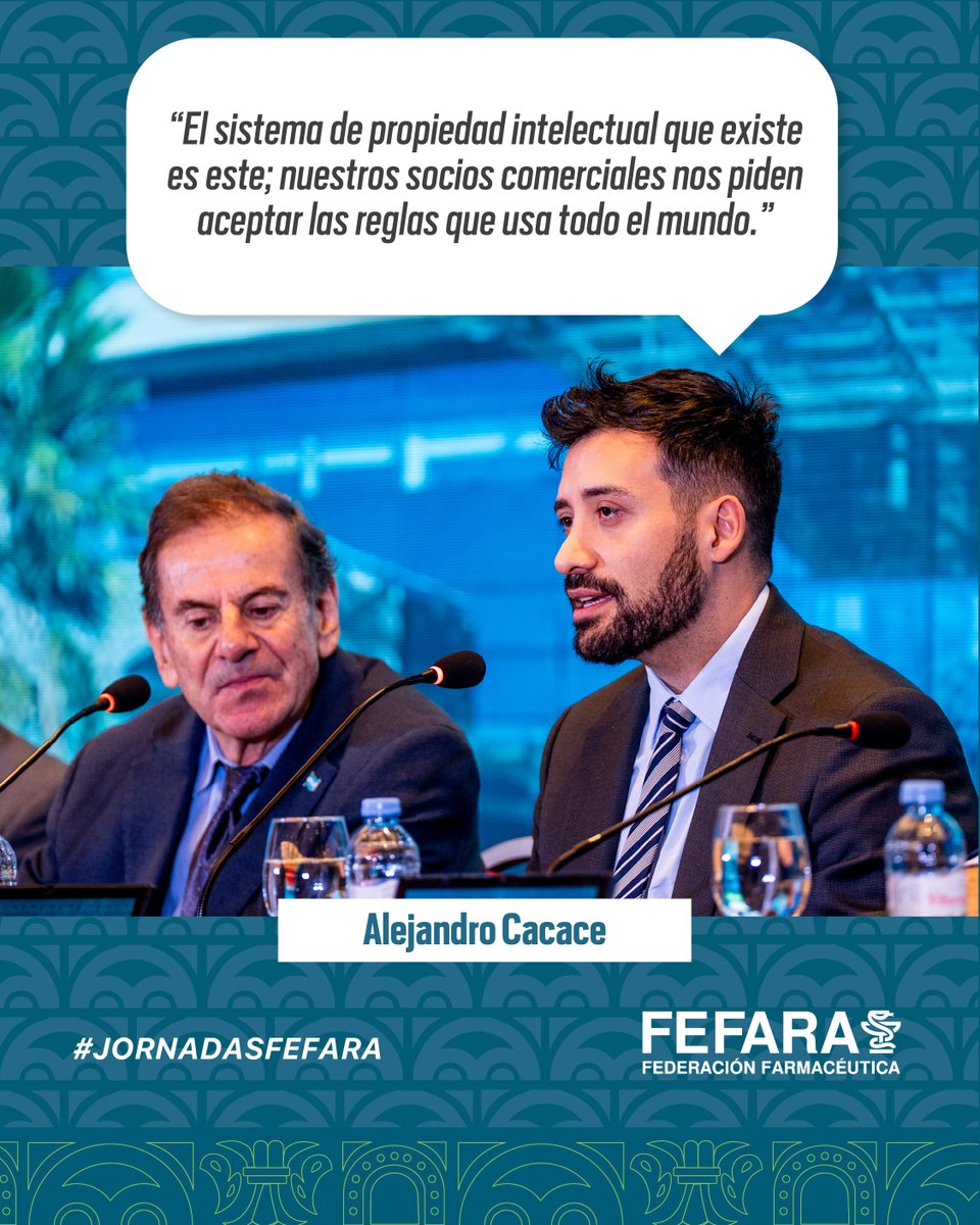 fefaraoficial's tweet photo. 📃MESA 2: "Conversatorio: Acuerdos Internacionales y salud estratégica: industria, innovación y acceso".
👉Alejandro Cacace (Ministerio de Desregulación) .
#JornadasFEFARA #Politica #Economia #Gestion #Medicamentos #FEFARA https://t.co/o7dEPz6QMv