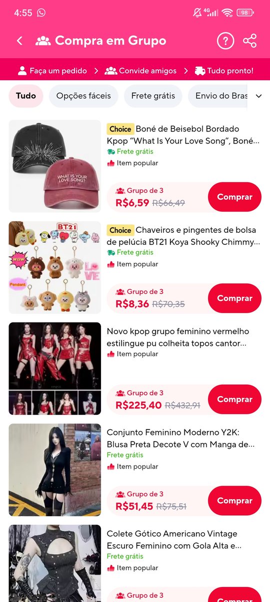 jeonscollect's tweet photo. @luffybright na aba de compra em grupo ali, você compra primeiro e depois compartilha o link pra mais 2 pessoas comprarem junto https://t.co/67P36l2fhn