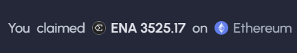 Last_Resort_X's tweet photo. ENA rewards are claimable right now

if you farmed Ethereal or HyENA - go check your wallet

== How to claim == 

→ for ethereal (ethereum mainnet):
https://t.co/JakFgaYiDf
→ for hyena (hyperEVM):
https://t.co/FSesMUh0nS

unclaimed grants from season 4 and earlier get reallocated july 9

My opinion: it's not as much as we wanted but still cool to get, could be worse