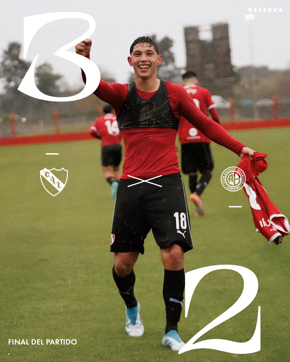Independiente's tweet photo. ¡GANÓ LA RESERVA Y ESTÁ EN PLAYOFFS! 👊🏻

Con doblete de Luciano Barros Ayala y otro de Nahuel Junco, #Independiente venció agonicamente 3-2 a Belgrano en la útima fecha del #TorneoProyección y clasificó segundo en la zona.

#TodoRojo 🔴 https://t.co/Aeh9GP53JF