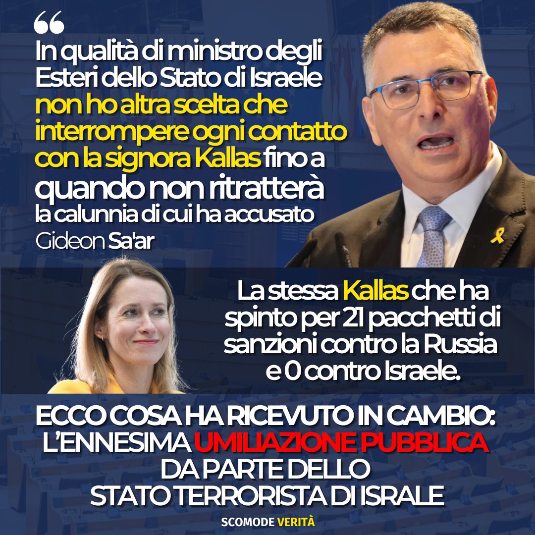 ale_dibattista's tweet photo. Nonostante l’osceno servilismo l’Ue viene umiliata dallo Stato terrorista di Israele. Leggete qui 👉 https://t.co/Ff9pwwSrb9 e iscrivetevi al mio canale Substack https://t.co/Lwo8GMmvr4