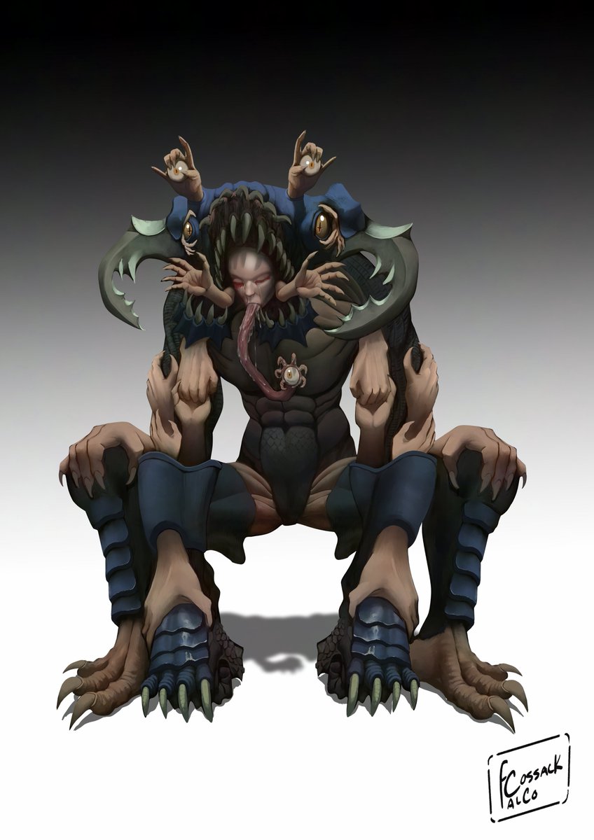 CossackFalco's tweet photo. Eldritch Horror Monster Concept Design + Speed Paint
work time - 10hrs
I didn't want to over-render it so I decided to stop here and call it done.
#conceptdesign
#artㅤㅤㅤㅤ
#characterdesign https://t.co/Ldu5gZ02ZU
