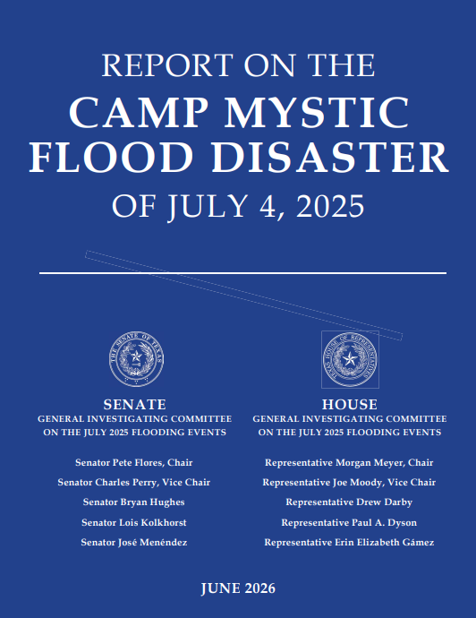 PhilJankowski's tweet photo. The Texas Legislature's general investigative committee report on the July 4, 2025, Camp Mystic flood disaster has been posted: https://t.co/WJF5h1gj9c https://t.co/V0D2mM3Rri