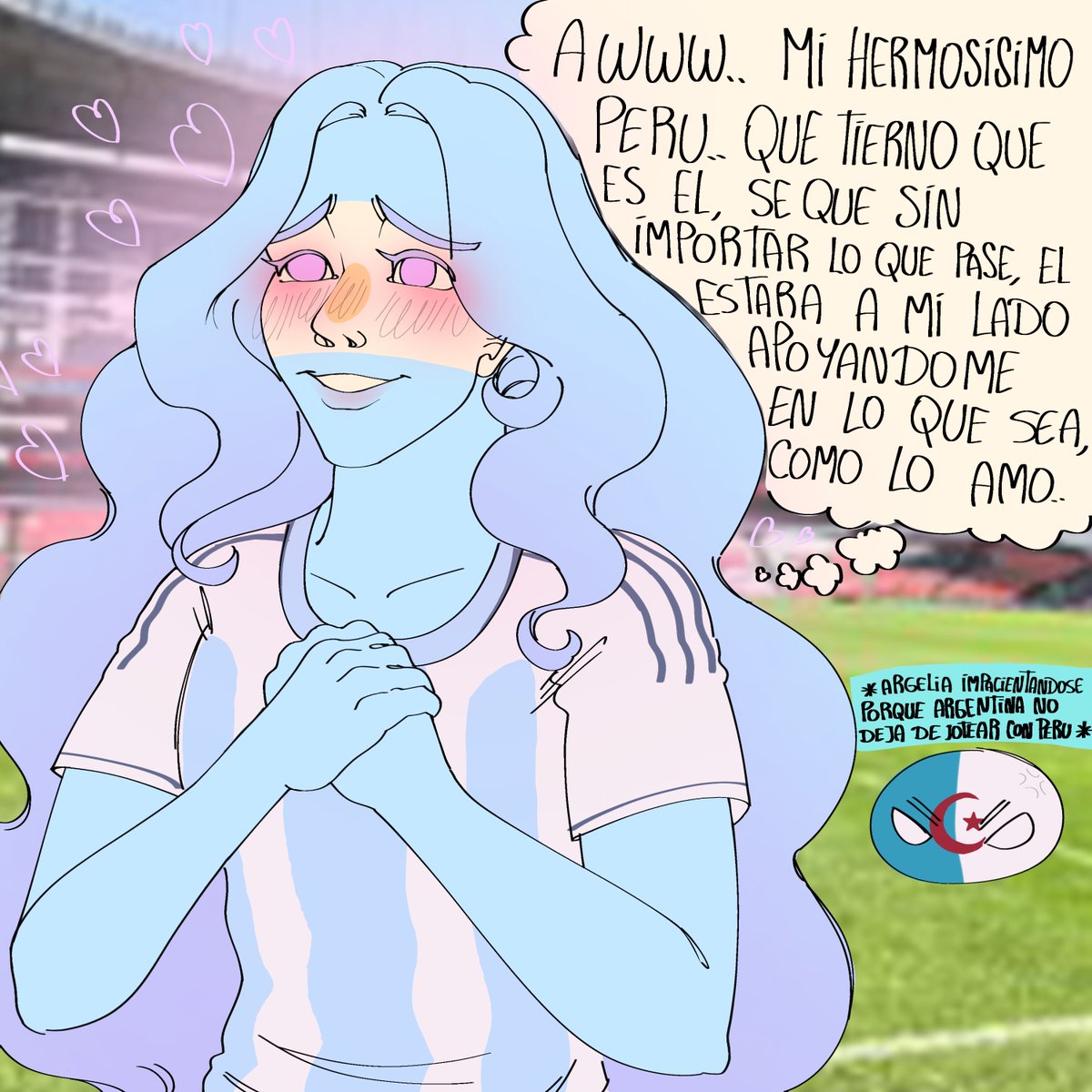 Bcornio7's tweet photo. 🇦🇷3 - 0🇩🇿
.
.
.
#countryhumans #mundialdefútbol2026 #countryhumansargentina #countryhumansArgelia #countryhumansPerú https://t.co/T6zRJQVgJ3