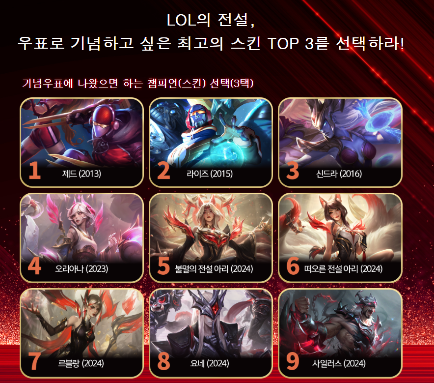 sicgom_esports's tweet photo. 우표로 기념하고 싶은 페이커 스킨 선호도 조사 
https://t.co/Sg7hWzTLny https://t.co/8N10XnxV86