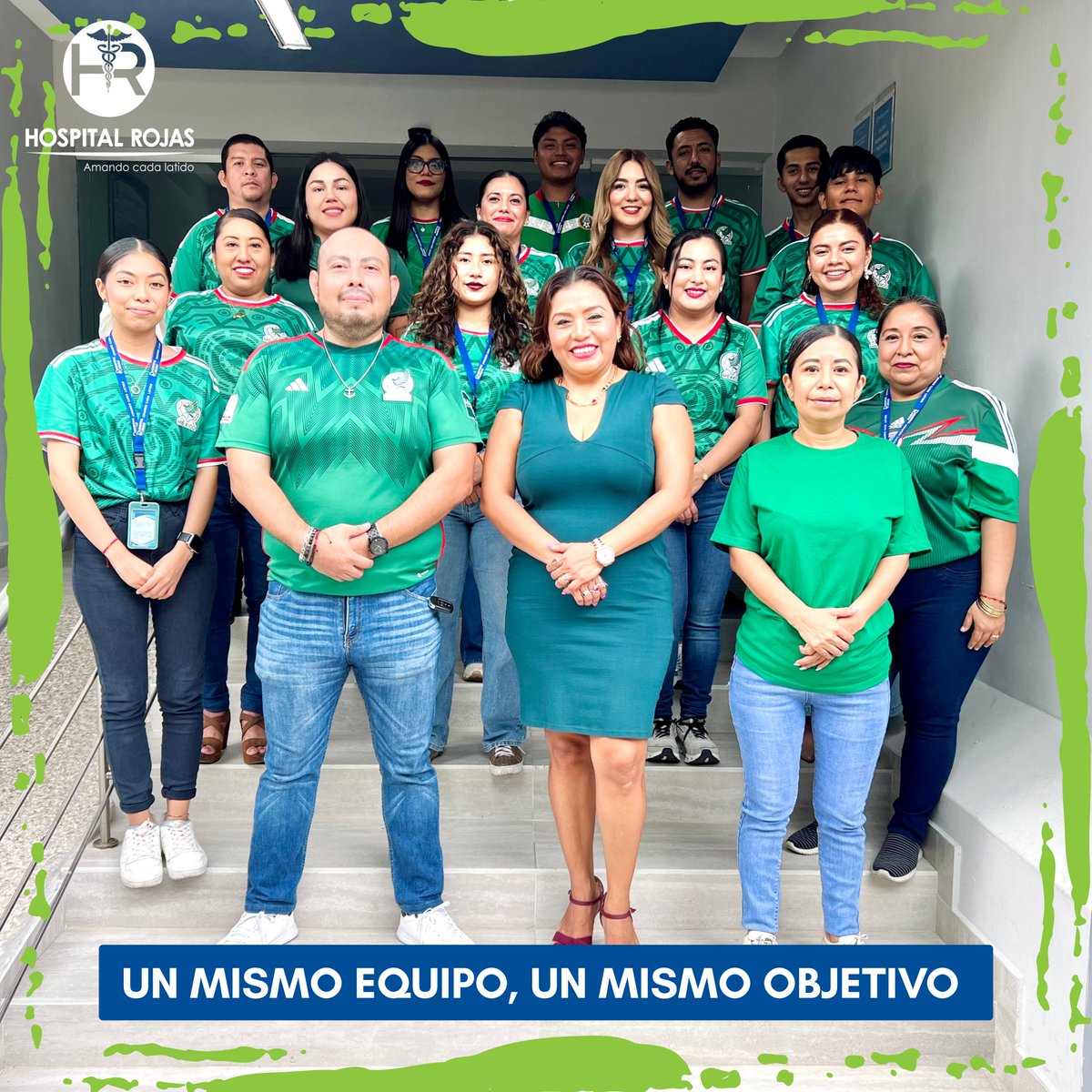 HospitalRojas's tweet photo. En #HospitalRojas sabemos que los grandes resultados se logran en equipo. Así como una selección lucha por un mismo objetivo en el Mundial, nuestro personal trabaja cada día con compromiso, profesionalismo y pasión para cuidar de tu salud.

#SomosEquipo #Mundial2026 https://t.co/qlKYUI3LjY