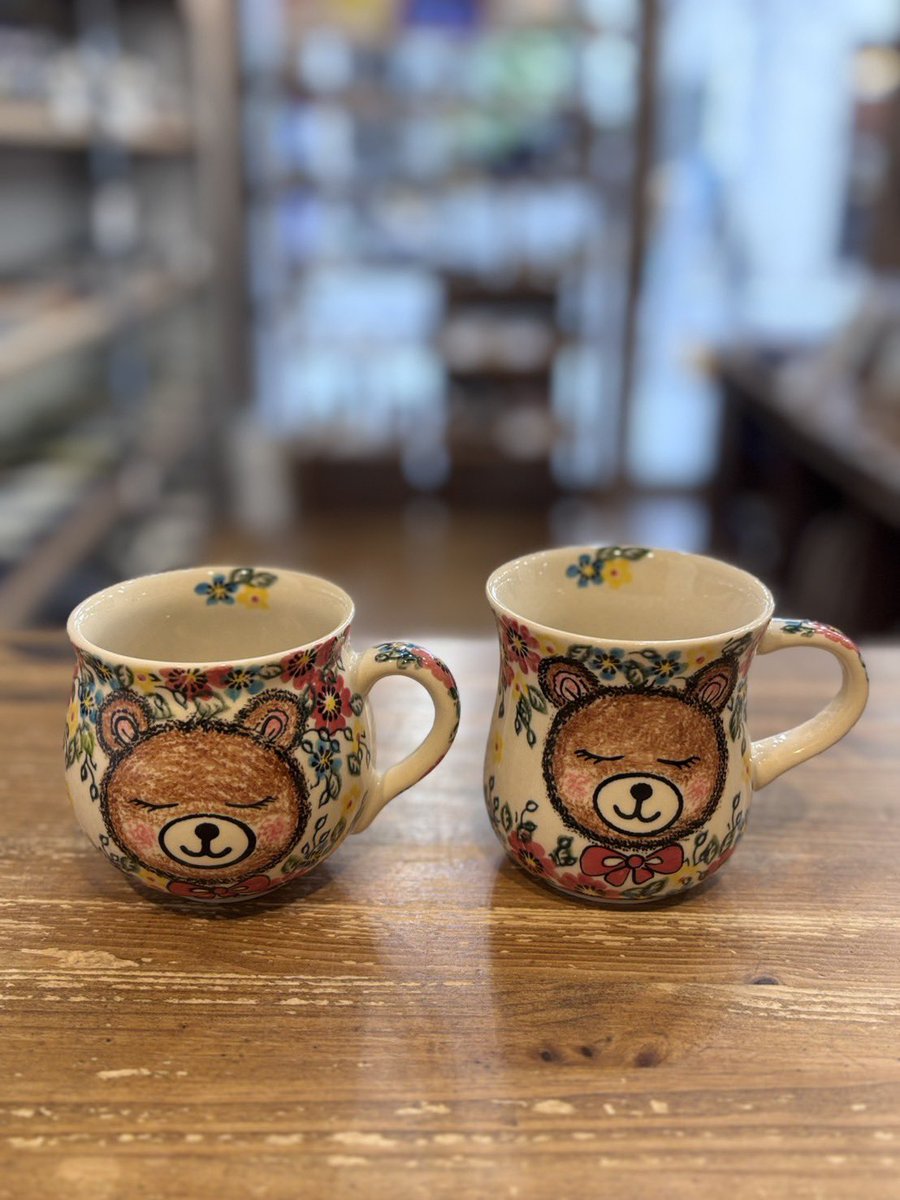 ポーリッシュポタリー　ポーランド食器　クマ　vena 神戸直営店。父の日おすすめ第二弾。シックなマグや、ほんわかクマさん