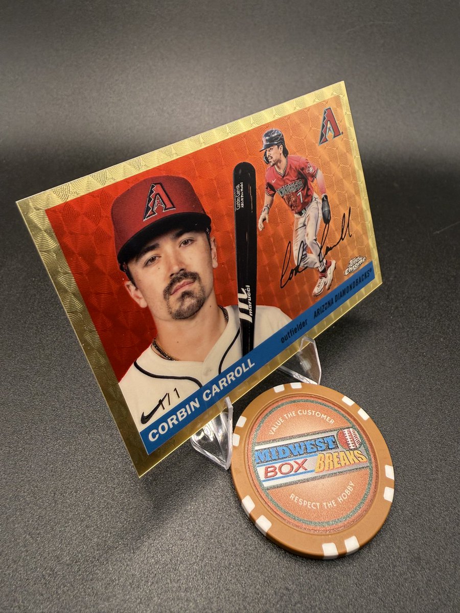 BSquaredCards's tweet photo. I have decided to put my Corbin Carroll superfractor on the market. You can find it on the MBB marketplace. Link below. 

$1199.99. Priority shipping w/signature is free!

https://t.co/jM3CfTbc4x

@midwestboxbreak @WatchTheBreaks @McMafiaVentures @travestyy https://t.co/pUguAvMs4A