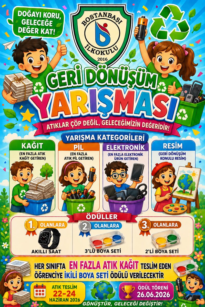 Cevrihan2's tweet photo. ATIKLAR ÇÖP DEĞİL, GELECEĞİMİZİN DEĞERİDİR!
@tcmeb @MalatyaMem @behcet_bakir @yesilyurtmem44 @Bostanbasiio https://t.co/azhtTs1YHy
