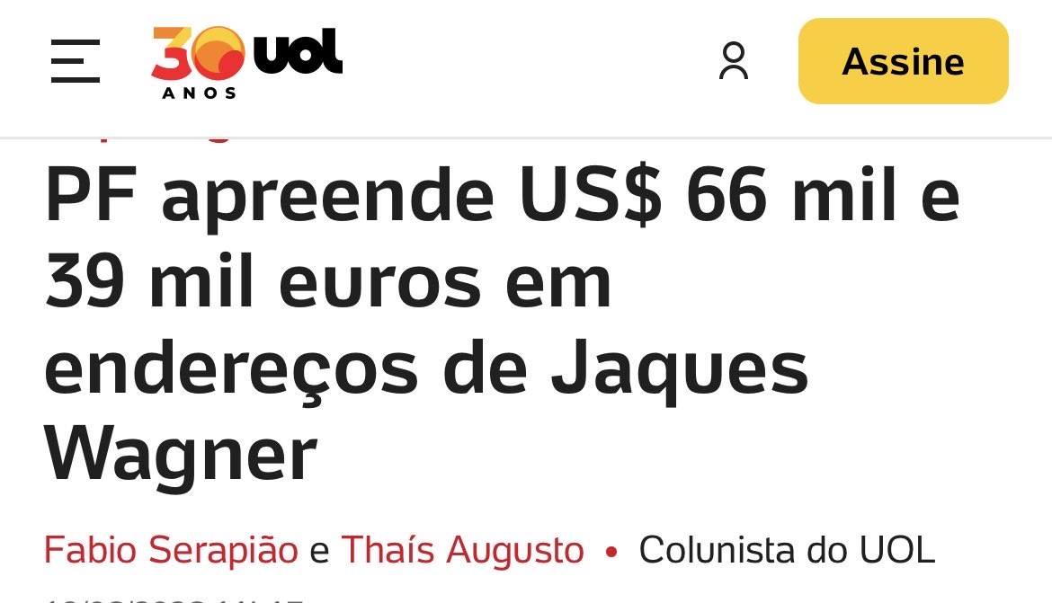 LQuartarollo's tweet photo. Só resta Jaques Wagner usar a desculpa de Sóstenes Cavalcante e dizer que esqueceu um troquinho em casa. O líder do PT, segundo a PF, tinha em casa 66 mil dólares (cerca de 341 mil reais) e 39 mil euros (cerca de 231 mil reais) em espécie num total aproximado de 572 mil reais. Sóstenes, líder do PL foi pego com 470 mil reais em casa. EM TEMPO: Essa PF também é muito chata Não se pode nem ter um dinheiro em casa para as despesas.