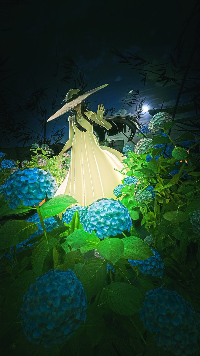 World紫陽花のなか、 -Amid the Hydrangeas‚- Bytanuh 様 #Marycia3D