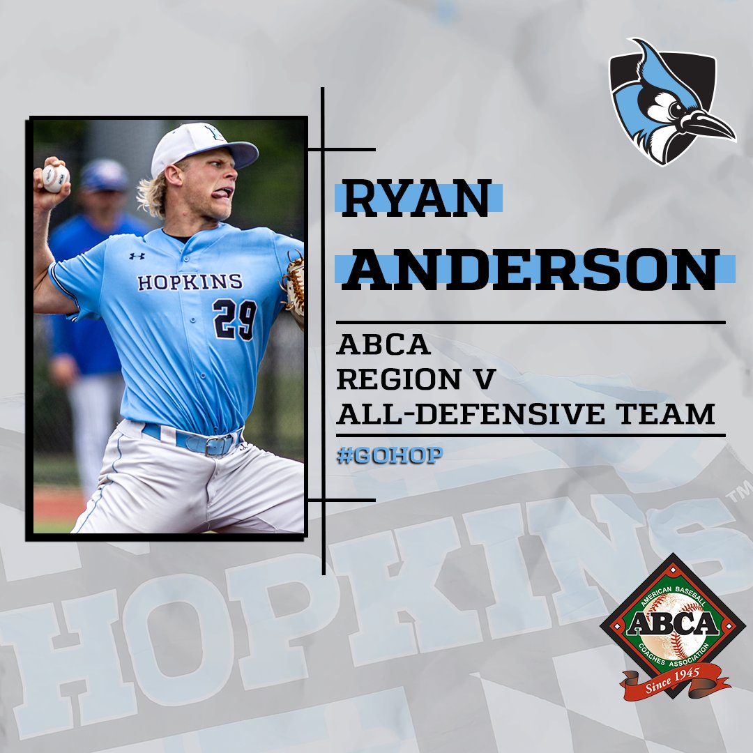 JHUBaseball's tweet photo. πͺπππ₯π πππ§π¦ ππ’ π§π’ πππ β οΈβΎοΈ
Ryan Anderson has been named to the @ABCA1945 ππππππ π πππ-πππ
ππππππ ππππ βΌοΈ
π https://t.co/ijU206VjHE
#GoHop https://t.co/x2Eqx4Ee5J