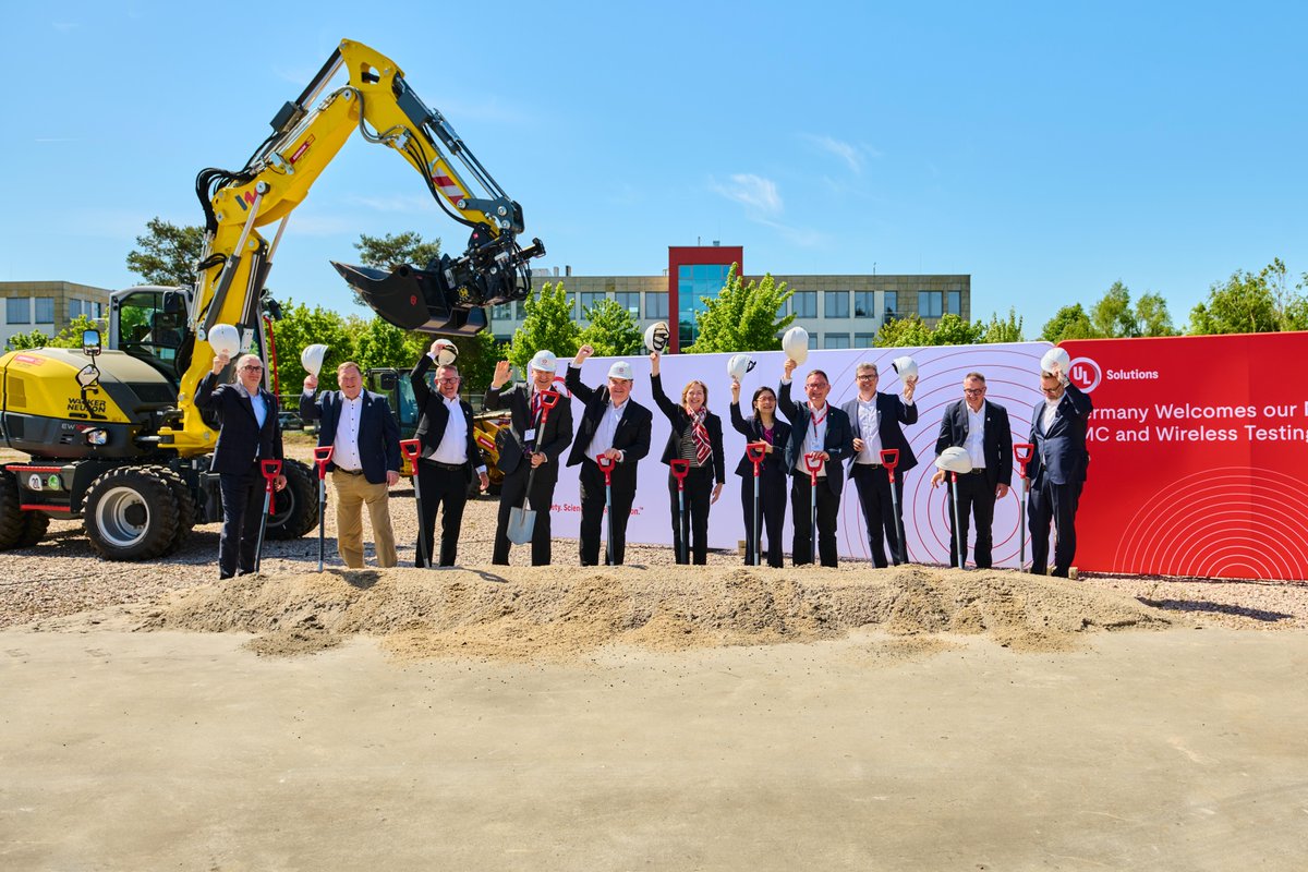 UL_Solutions's tweet photo. Advanced #EMC and #wireless testing capacity is critical as products grow more complex. 
UL Solutions recently broke ground on a new testing laboratory in Germany. This Q&amp;A explains the capabilities, timeline and industry impact. https://t.co/5TSdBU17JN https://t.co/fKvS1eSjOa