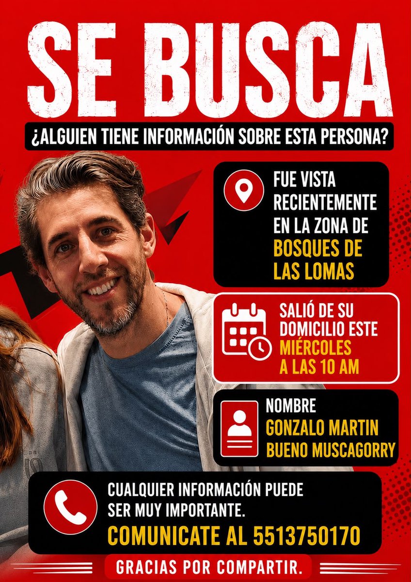 soylausus's tweet photo. Por favor amigos:

Gracias de antemano por su poderoso #RT 

Que sea encontrado pronto y bien 🙏🏻 https://t.co/ITIspvLMdI