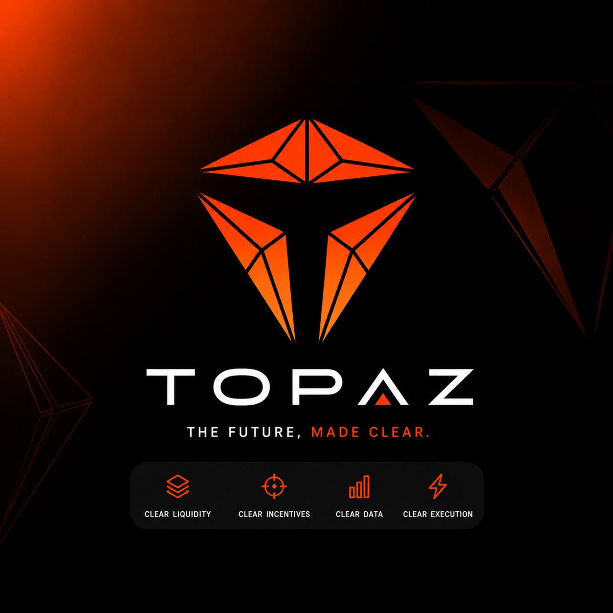 Alpha_ChrisX's tweet photo. Topaz Is Evolving  And So Is Our Brand ♦️

When Topaz first launched, the goal was straightforward: build a better decentralized exchange.

That mission hasn't changed, but our vision has grown.

Today, Topaz is becoming much more than a place to trade. We're building a financial intelligence layer for the on-chain economy, a system that helps users, liquidity providers, protocols, and even AI agents better understand markets, discover opportunities, and make smarter decisions.

The future of DeFi isn't just about access to liquidity. It's about access to insight.

As the ecosystem continues to grow, the amount of information, incentives, and opportunities available on-chain grows with it. But with more information often comes more complexity.

Our goal is to reduce that complexity.

That's why we're introducing a new logo and visual identity.

This isn't simply a design refresh. It's a reflection of where Topaz is headed and the role we want to play in the future of on-chain finance.

At the center of this new identity is a simple idea:

Clarity.

♦️Clear liquidity, so users can easily understand where capital is flowing.

♦️ Clear incentives, so value creation is transparent and easy to follow.

♦️ Clear data, so decisions are driven by insight rather than speculation.

♦️ Clear execution, so acting on opportunities feels seamless and reliable.

We believe on-chain finance should be powerful without being confusing.

As DeFi continues to evolve, our focus is to make complex systems easier to navigate, easier to understand, and ultimately more useful for everyone participating in them.

The new Topaz identity represents that commitment.

Not just a new look.

A clearer vision for the future.

The future, made clear. ♦️