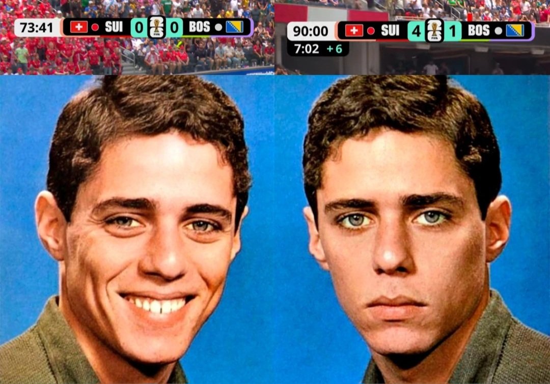 scoutefogo's tweet photo. Quando você aposta num 0x0 em Suíça e Bósnia no Bolão.

Tá louco! Dois times conhecidos pelos seus sistemas defensivos, aí acontece isso daí nos últimos 20 minutos. https://t.co/Io8EfMS9NU