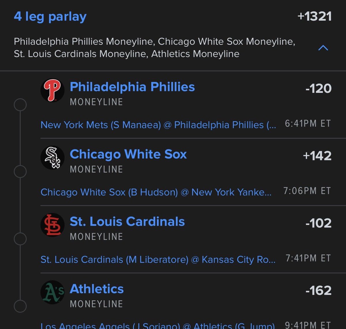 BettingSloth88's tweet photo. MLB https://t.co/9BoQYkpVxo