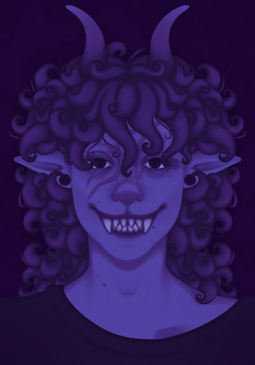 WingedVamPup's tweet photo. Finally finished this Gamzee piece 💜 Tried out two different color versions and honestly can't decide which I like more.
#Homestuck #GamzeeMakara #fanart #digitalart https://t.co/bDiKOx84n6