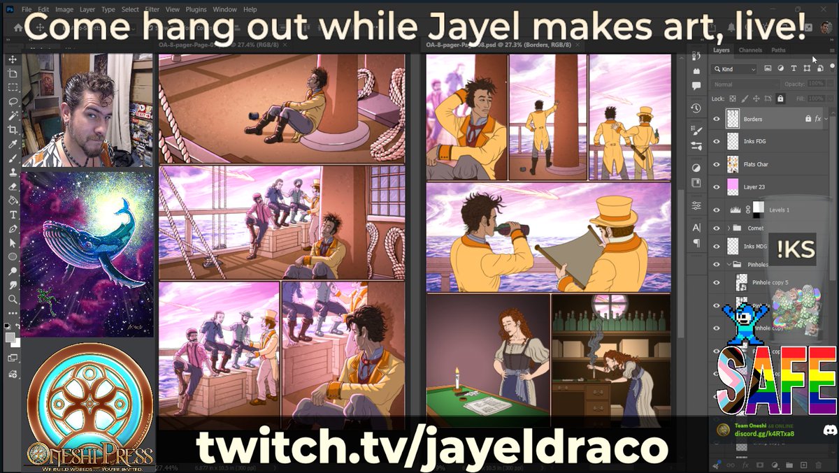 JayelDraco's tweet photo. My Rooster's a headline panelist at ChickCon next weekend. He's eggspected to give an eggscellent presentation on how to rule-the-roost without ruffling-any-feathers. I sure hope he's not planning to wing it.🎤🐔
-
Live on #twitch now, coloring a comic! Come join the chat!🔗in🖼 https://t.co/LuaEbQ02v5