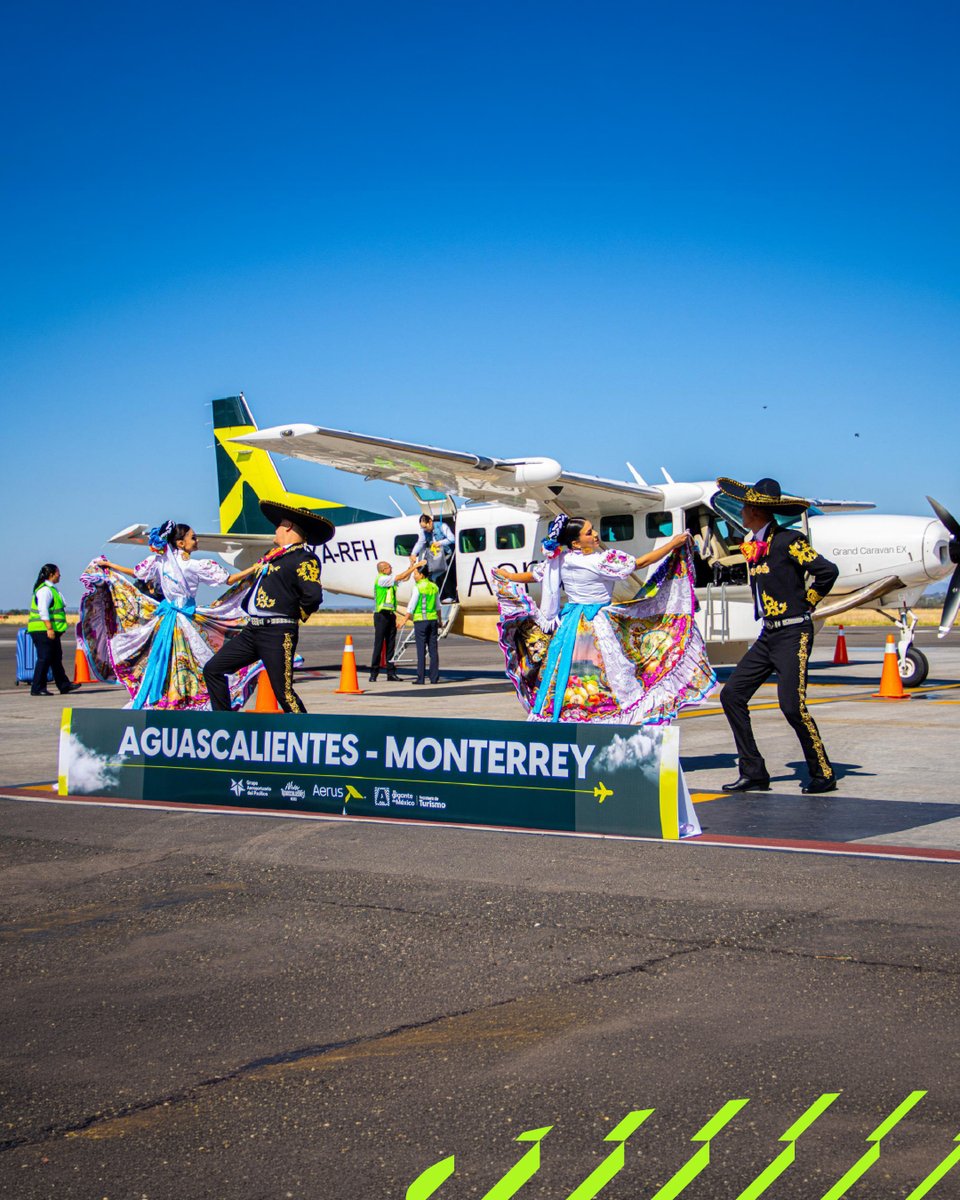 FlyAerus's tweet photo. Así vivimos la apertura de nuestra nueva ruta directa Monterrey-Aguascalientes con 6 frecuencias semanales.

Seguimos creciendo para conectar más destinos en México.

Cada nueva ruta representa mucho más que un vuelo. https://t.co/XYqJJ2IdMH