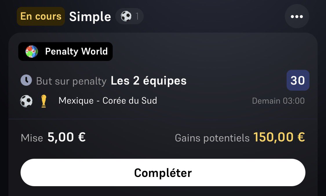 LePuckeur's tweet photo. 🌍 Coupe Du Monde 

La Corée qui obtient régulièrement des penos dans ses matchs, le Mexique aussi, attention à vos mises 🌮

#TeamParieur https://t.co/obMcUGF3kG