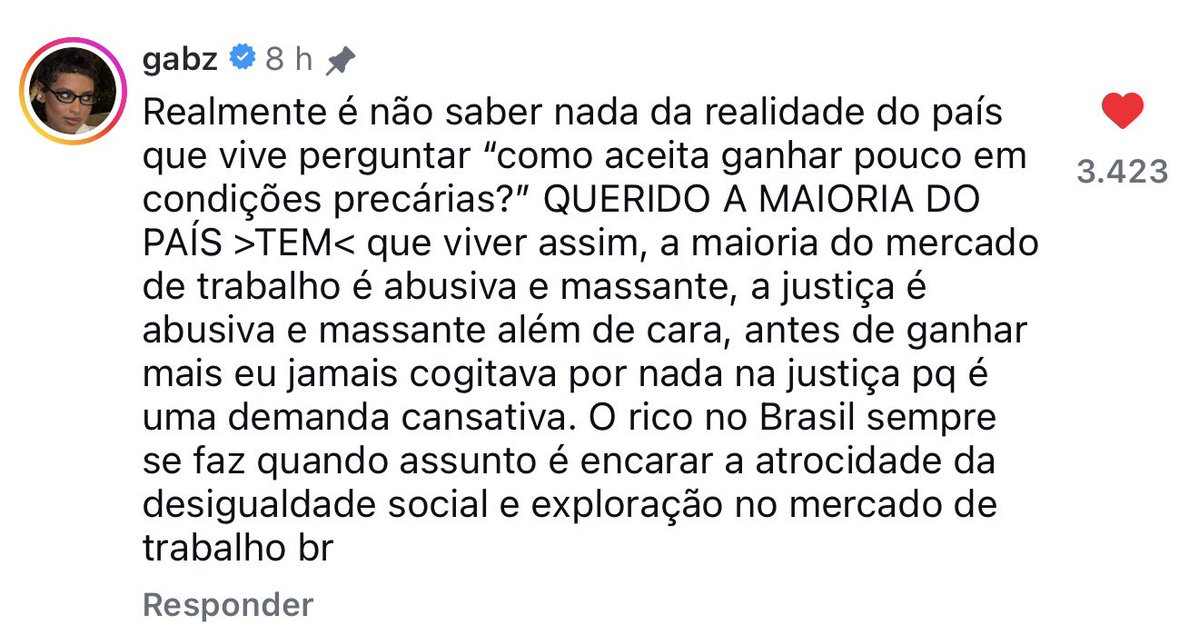 vtzeros's tweet photo. Chocado com a Gabz jantando o Igor Saringer após o comentário que ele fez sobre o processo trabalhista contra Isis Valverde. 👀 https://t.co/EO5rMzzzrR