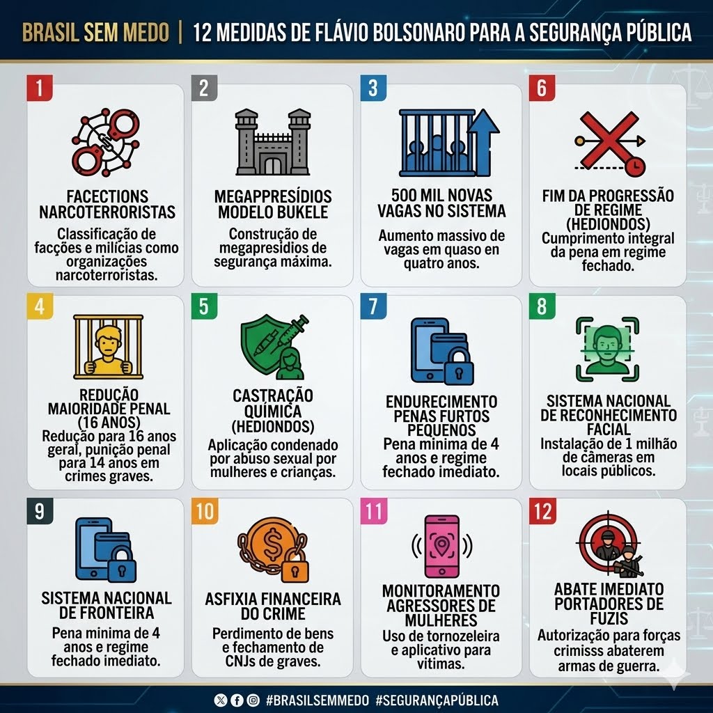 LeitadasdaLady's tweet photo. As 12 medidas anunciadas pelo Flávio Bolsonaro! https://t.co/1pMhRJgOP9