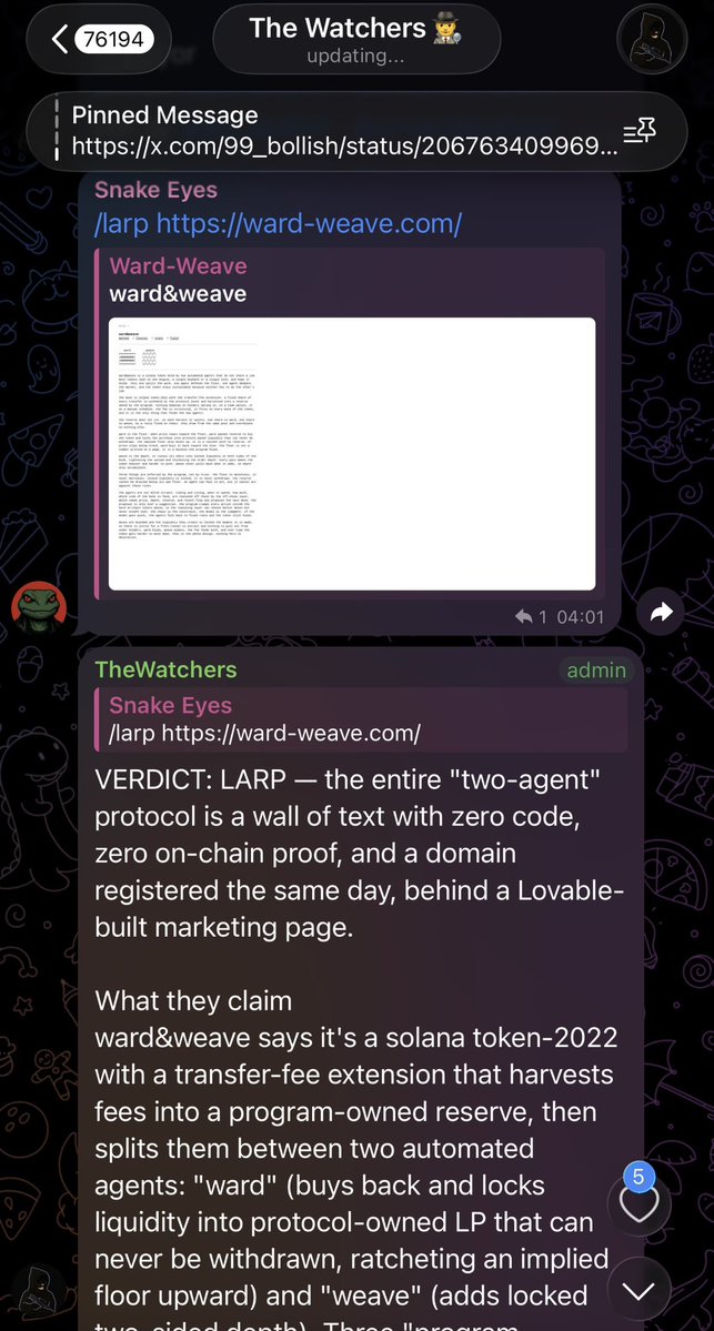 99_Bollish's tweet photo. You guys are honestly much better at bonding larp and farm coins than projects where the devs are actually building something, like $NARC ( @rimurucook ).

But that’s fine, $NARC will get its time.

The market is often late, not blind. https://t.co/vjNDAOoUhp