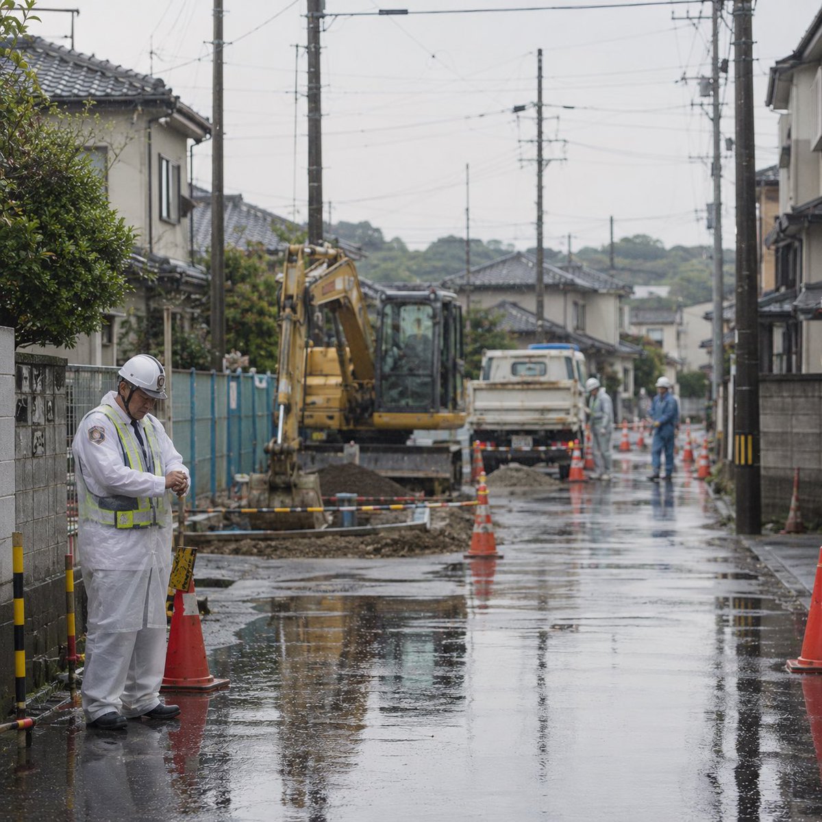 DaiyuSecurity's tweet photo. 雨の日の警備は、
ただ立っているだけではありません。

視界が悪くなる日だからこそ、
いつも以上に周囲へ気を配ります。

地域の安全を守るため、
今日も現場を支えています。

#岐阜警備
#可児市 https://t.co/191yAmGSXl