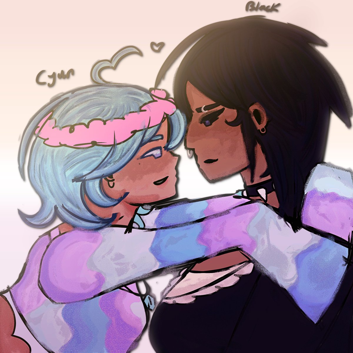 Ms_Remii's tweet photo. Among us Nonbinary Yuri but I’m lazy and high af #amongusshow #amongus #amongusshowfanart #gemgeologist #cyanxblack #yuri https://t.co/vb3kMj8V0N