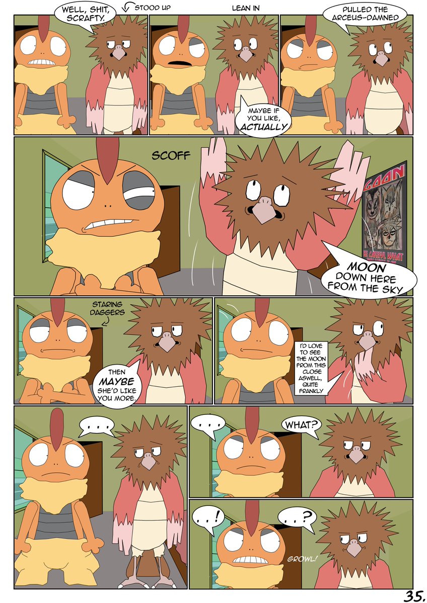 routewhatever's tweet photo. you see, spearow has AURA, he's an AURABIRD because he has TEETH. he has too much aura in fact

#startersmovieunleashers #starters #movieunleashers #pokemon #fancomic #comic https://t.co/pcWGfXEL01