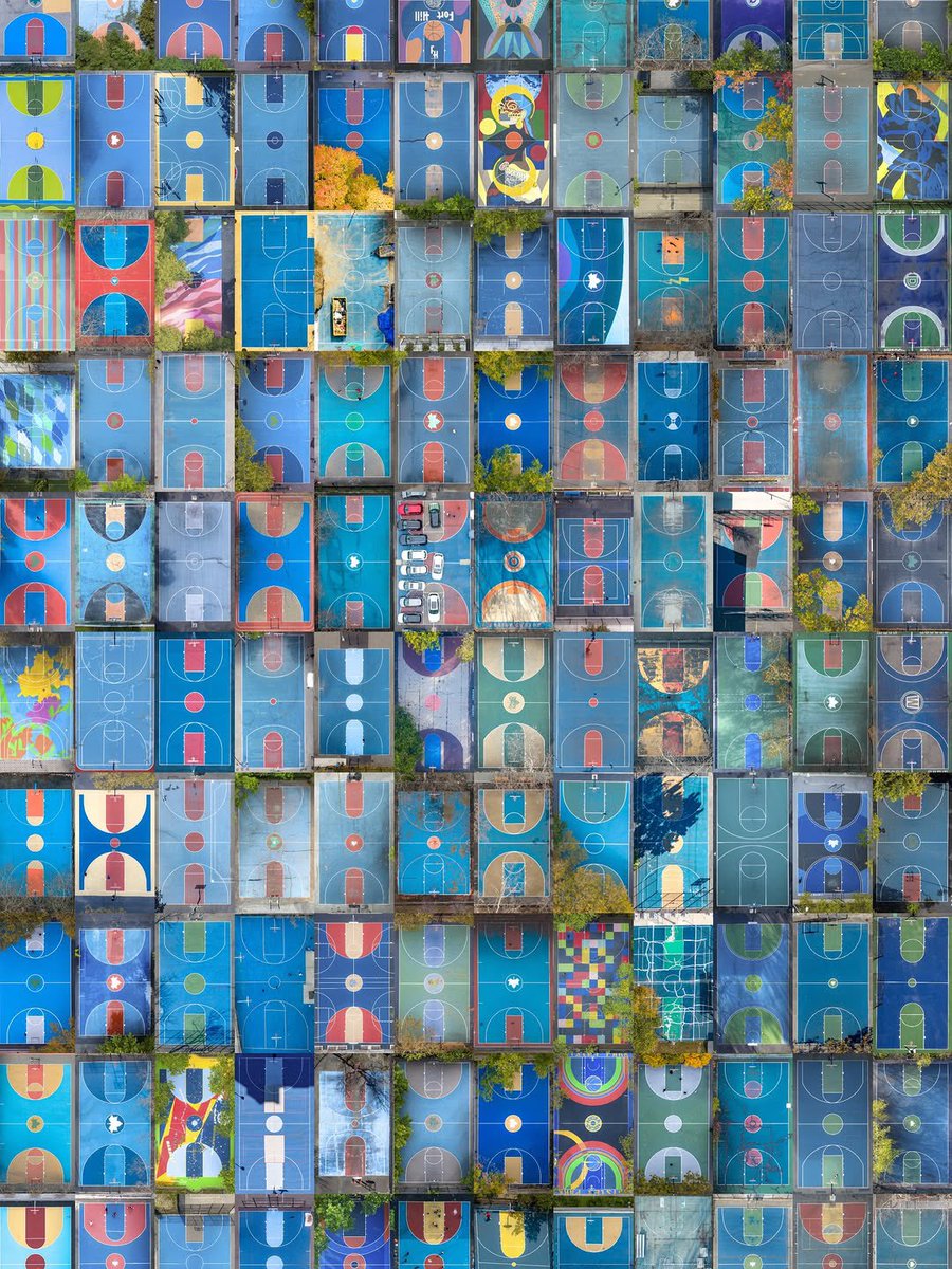 NoteSphere's tweet photo. Austin Bell explored his creative side by photographing every basketball court in New York in a space of five years. https://t.co/08nSWZ2kLH