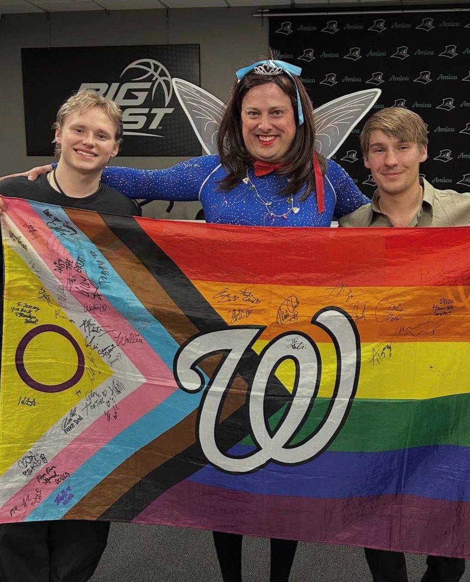 TheIliaSociety's tweet photo. Ilia Malinin and Andrew Torgashev posing with a pride flag with a fan at the Meet &amp; Greet of the 2026 Stars on Ice – U.S. show in Providence, Rhode Island.

📸 jezzaconcerts https://t.co/lRgu3POFfJ