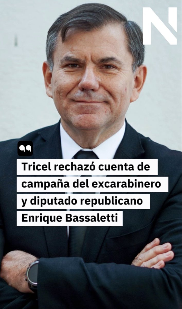 N_PrensaCL's tweet photo. 1/ El Tricel rechazó la cuenta de campaña del diputado republicano Enrique Bassaletti — excarabinero y figura de orden. El 21,6% de sus gastos declarados quedó sin respaldo. La ley dice: superar el 20% es infracción grave. Lo que sigue: https://t.co/TfIC1FmGDT