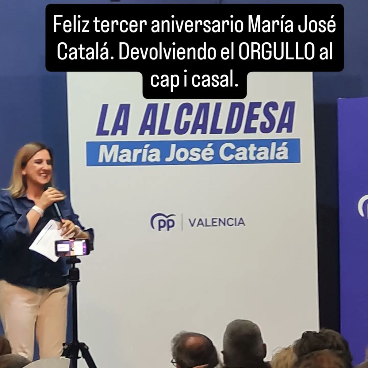 BrosetaPablo's tweet photo. Feliz tercer aniversario María José Catalá. Devolviendo el ORGULLO al cap i casal. https://t.co/wV4k038GkM