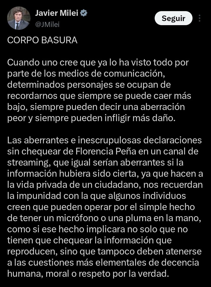 MauroFdz's tweet photo. Que salta este culiado si tira 87 fakes news por día en todas sus redes sociales.

Encima Occhiato rajó a Flor Peña en horas mientras él todavía protege a Adorni que choreo y le mintió a todo el país en la cara. https://t.co/QTq3OMUPKn
