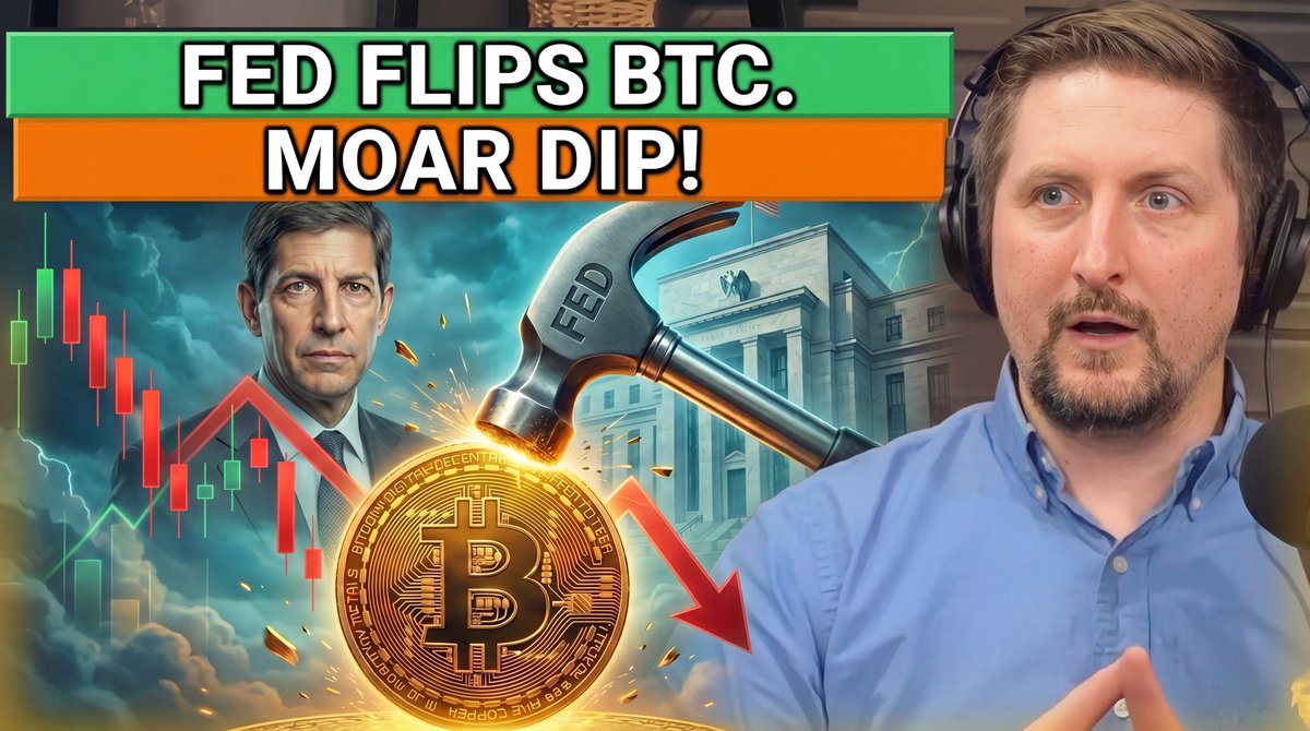 CultivateCrypto's tweet photo. Going LIVE now! Join the Moongang and discuss how the FED & Kevin Warsh have flipped the script on Bitcoin, why that will likely lead to a significant price dip and what to look out for when DCA-ing into the crypto market in June & July!

The Fed Just Flipped The Script On Bitcoin. MOAR DIP! + $62,500 BTC & $1,650 ETH - Ep.#964 https://t.co/lHmh64CzGG
