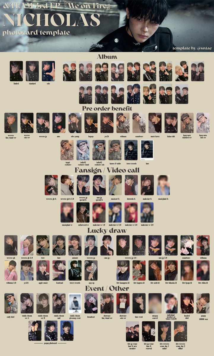 sntae15_'s tweet photo. 260619  &amp;TEAM 3rd EP 『We on Fire』 + a little bit of Blaze the Way 

#andTEAM &amp;team k fuma nicholas ej yuma jo harua taki maki photocards photocard pc pcs templates we on fire 포카 トレカ 의주 후마 케이 니콜라스 유마 조 하루아 타키 마키 https://t.co/zOrv2IBwrC