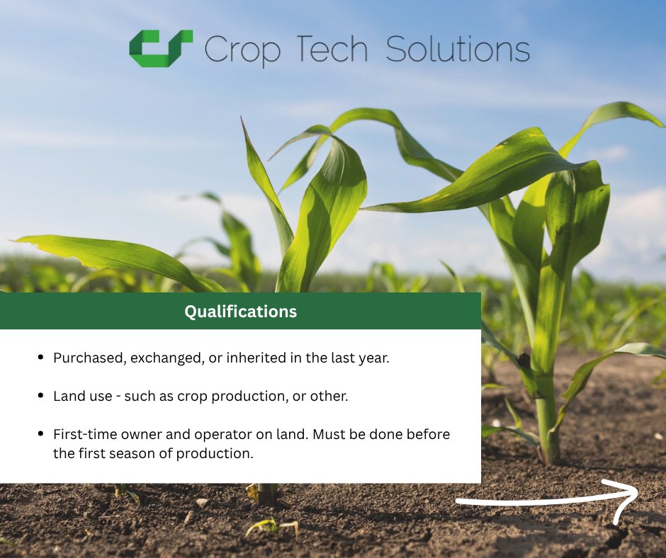 theCropTech's tweet photo. Purchasing ag land? Section 180 may provide valuable tax advantages that can improve your return on investment.
At Crop Tech Solutions, we help growers maximize profitability through data-driven decisions and trusted agronomic guidance.
Contact us to learn more.
#Section180 https://t.co/re2O7q3l4f