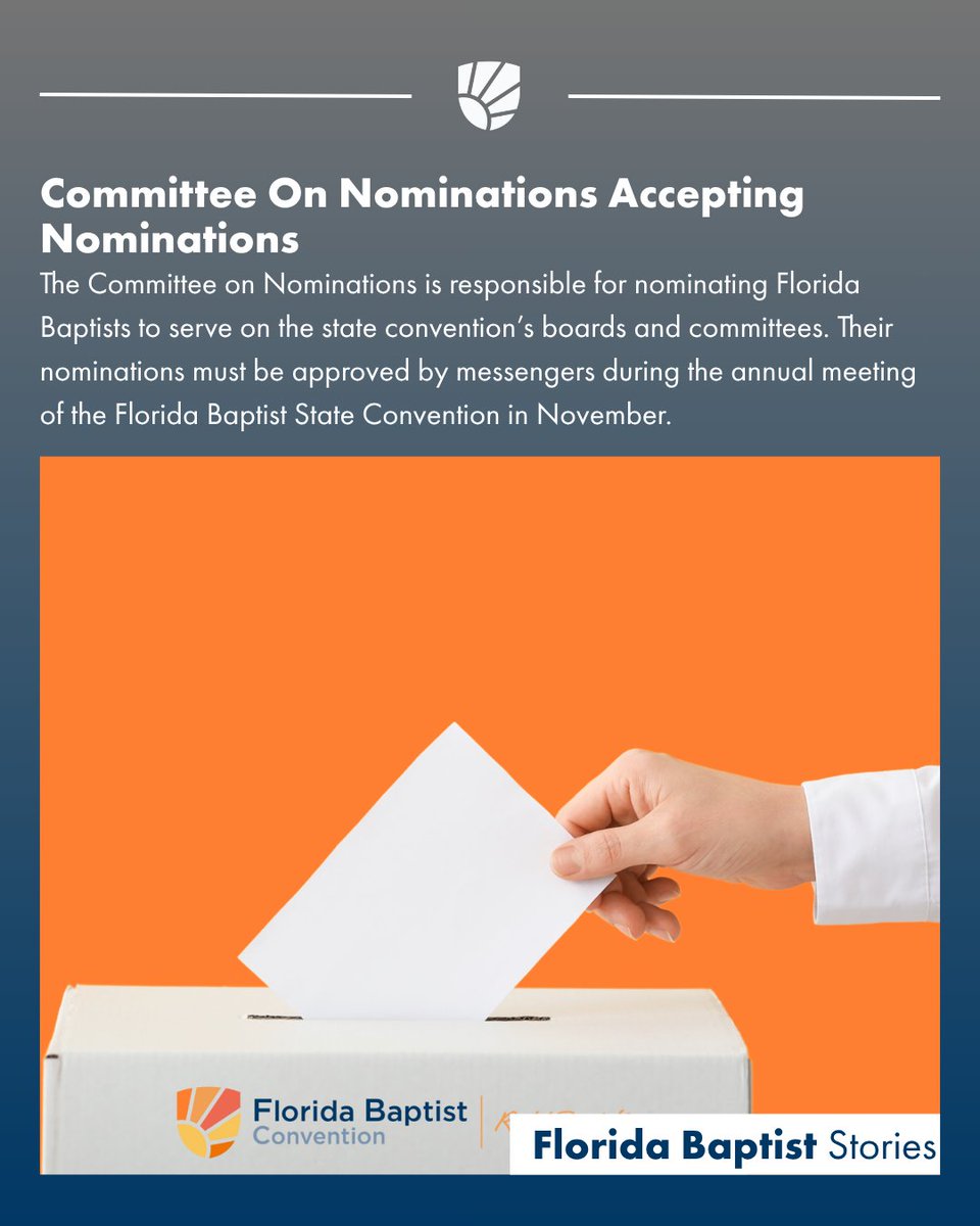 FloridaBaptists's tweet photo. 🌟 Calling all Florida Baptists! 🌟 

⏰ July 17 deadline is fast approaching!

Have someone in mind who would make a fantastic addition to our governing bodies? Now’s your chance to make a difference! Fill out the attached Suggested Nominee Form and share your recommendations with us! 🏆✨

📅 Don’t forget, completed forms are due to Allison Martin in the Office of Executive Director-Treasurer by July 17, 2026. 

🔍 Want to see what positions are open? Check out the full list of vacancies here: https://t.co/0zgFR0zB1h 

Let’s work together to shape our future! 🙌🏼