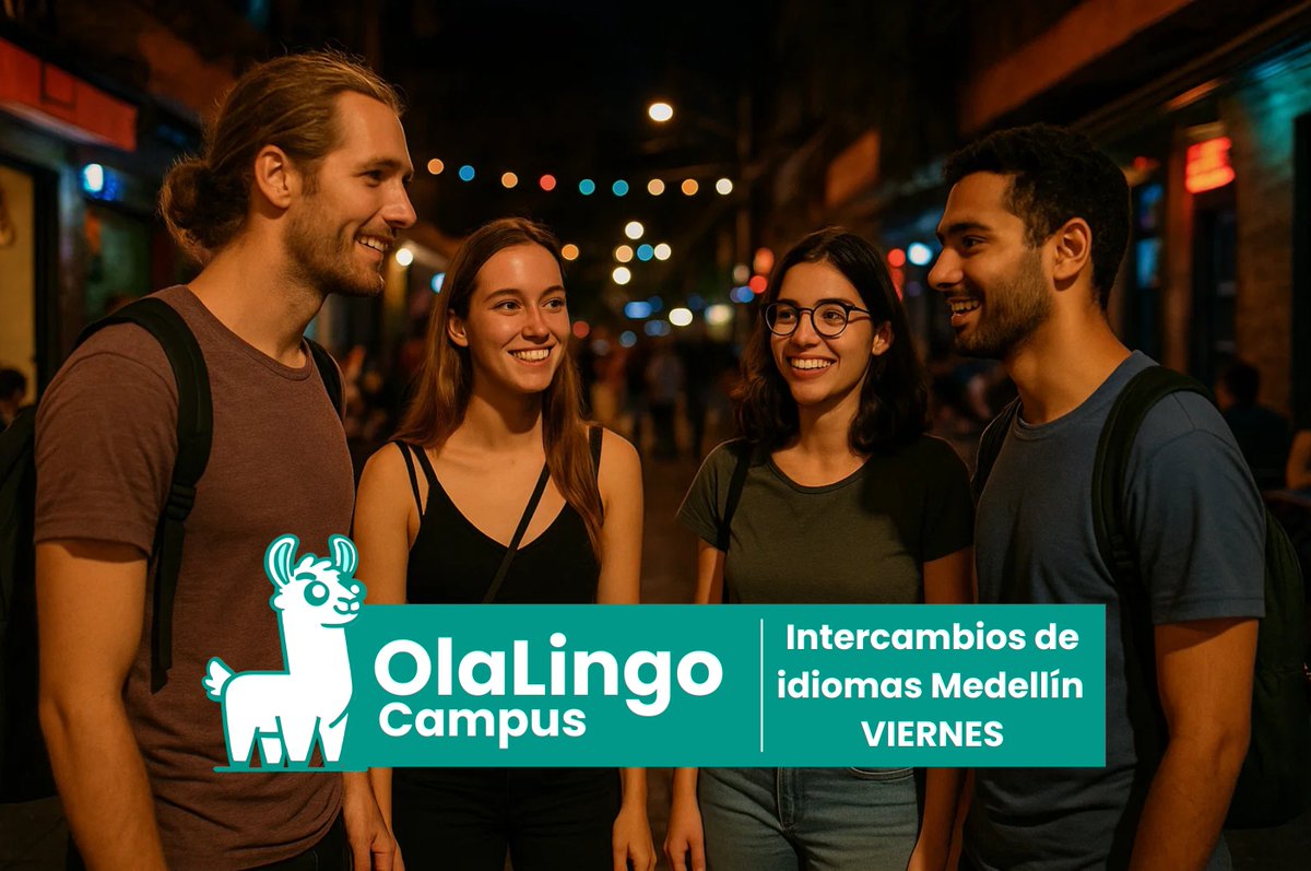 olalingo's tweet photo. #IntercambiosMedellin

🌎 Hello | Hola 
Comunidad OlaLingo

🎉 Tomorrow’s Language Exchanges 
📅 Friday 19th | Viernes 19

⬇️👉 Details in the comments | Detalles en los comentarios

💜 Visit us | Visítanos: https://t.co/NF0amUMEdW

#LanguageExchange #MedellinEvents https://t.co/Ut36BB5gWI